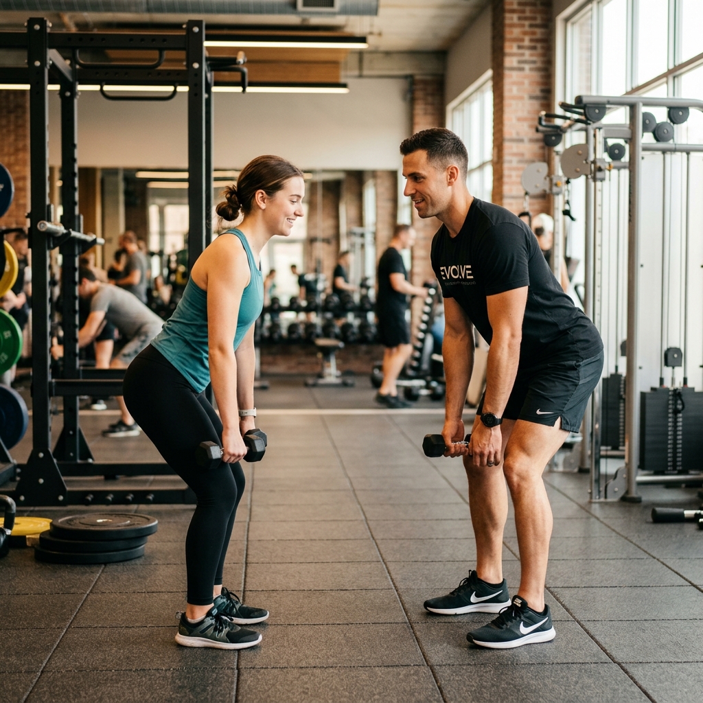 Fitness coach at work